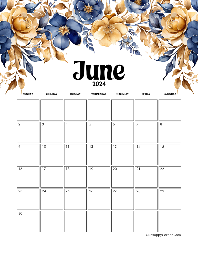 June calendar 2024 printable