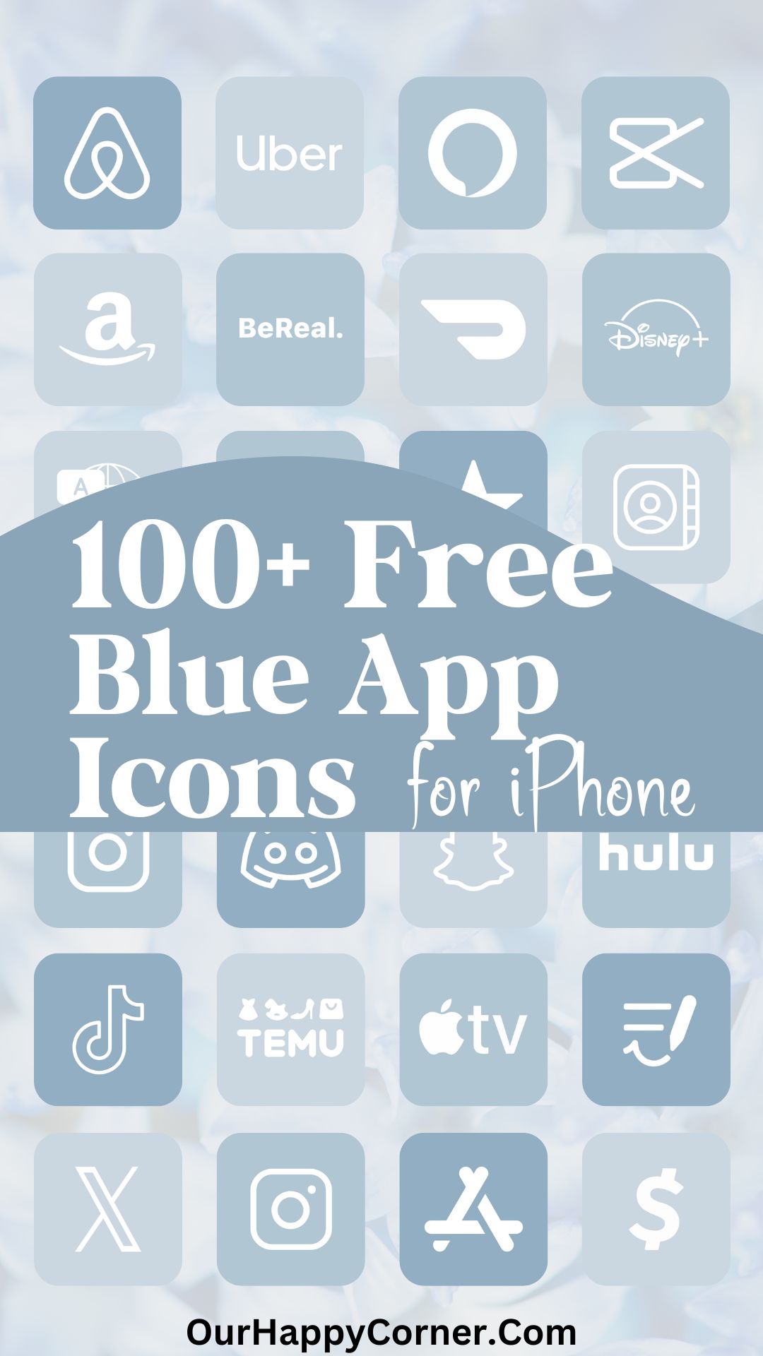 100+ Blue app icons for iPhone
