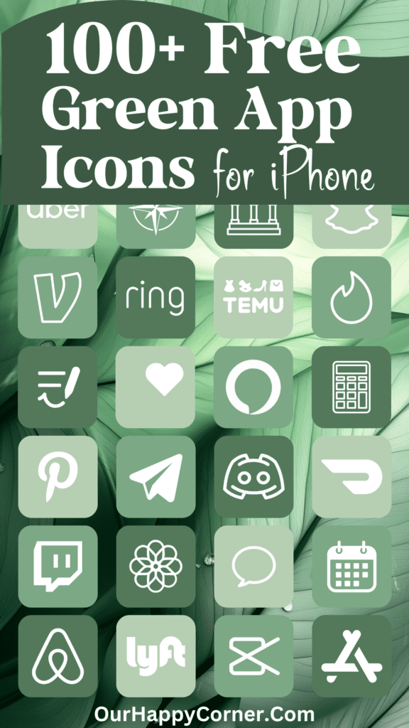 green app icons set for your phone