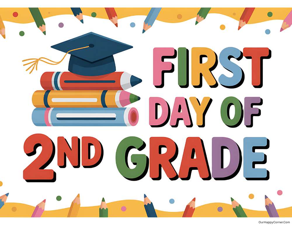 2nd grade first day of school sign