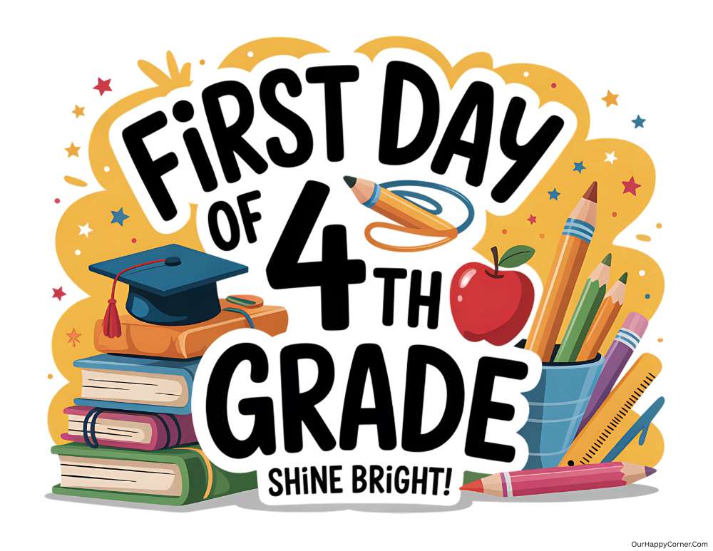 4th grade first day of school sign
