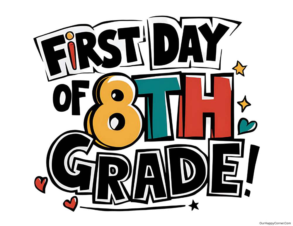 8th grade first day of school sign