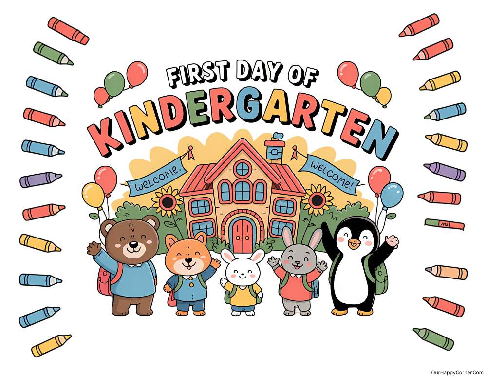 kindergarten first day of school sign 3