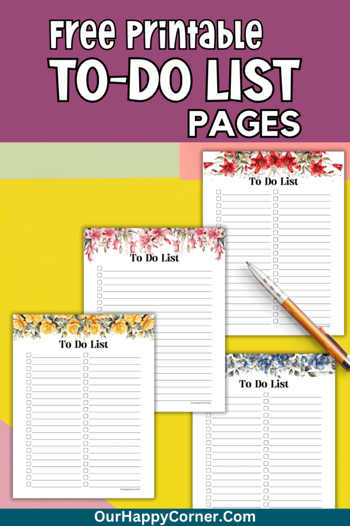 to do list pages