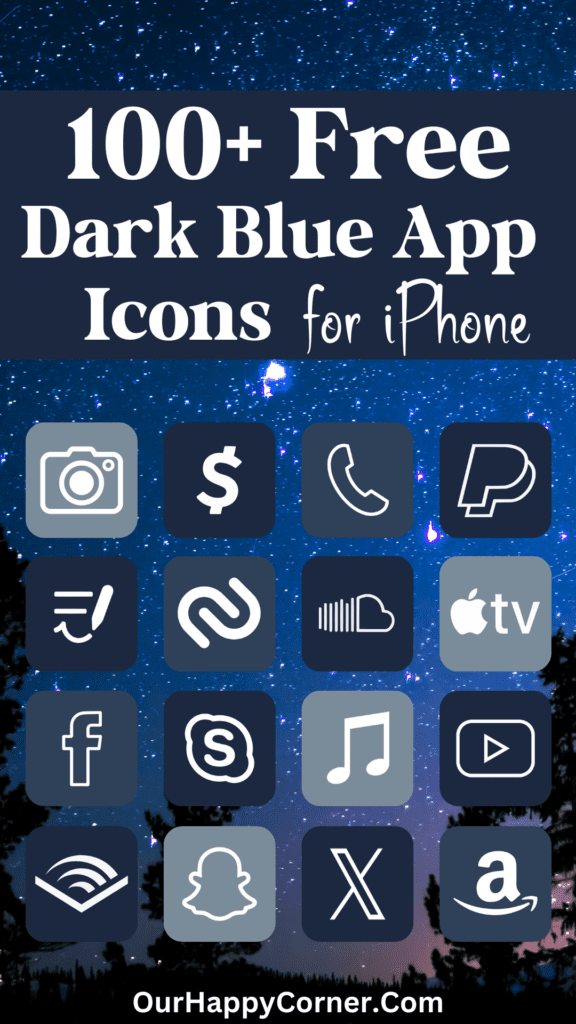 100+ Free Dark Blue App Icons for your Phone