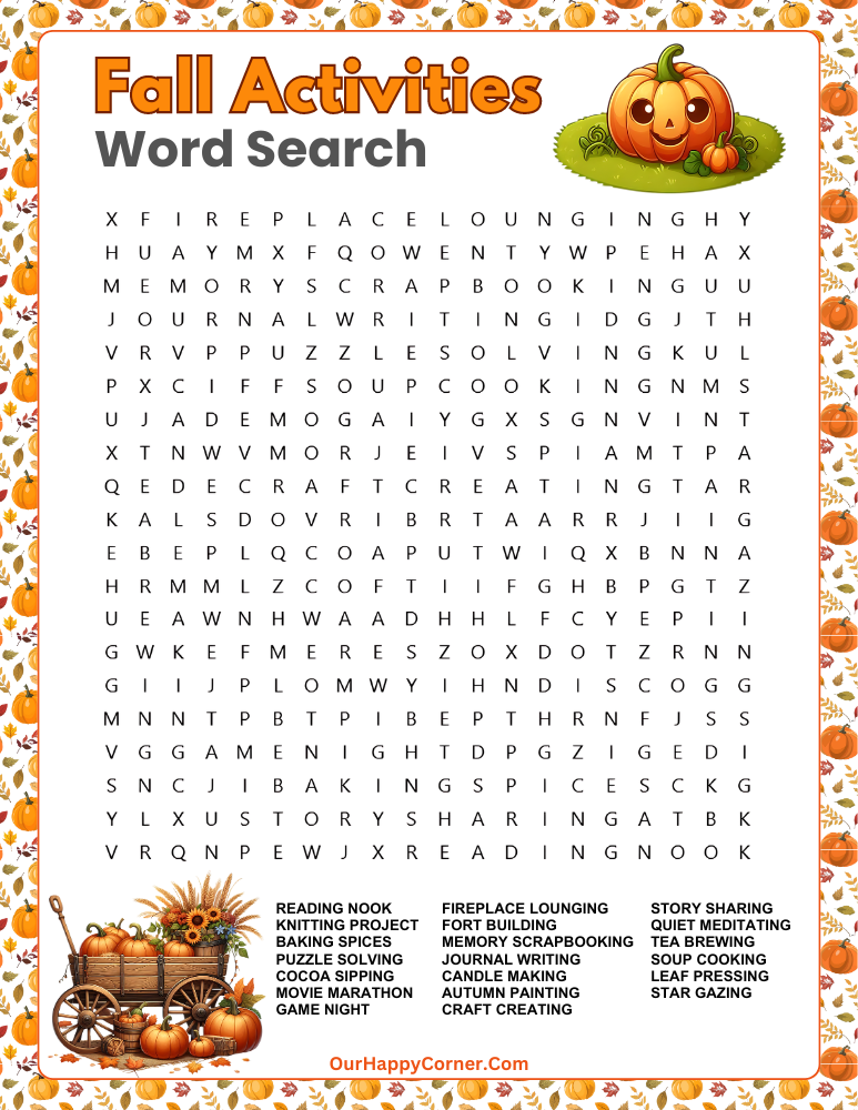 Fall activities puzzle