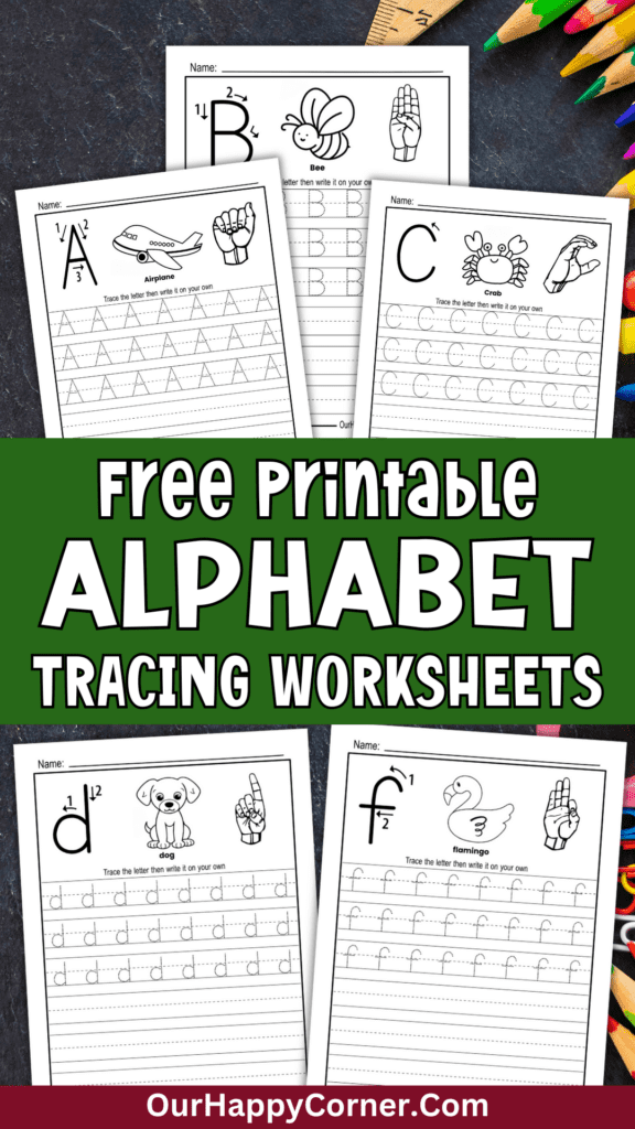 Free Printable Alphabet Tracing Worksheets