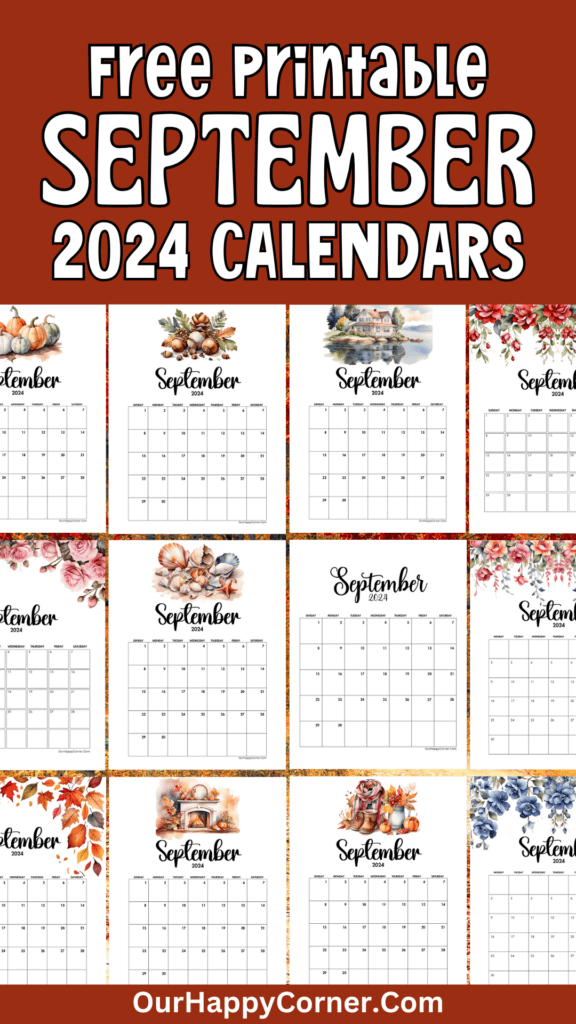 Free Printable September 2024 Calendar Printables