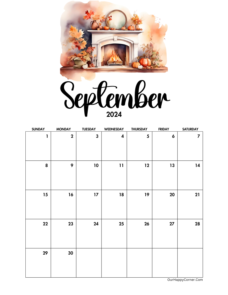 Fireplace calendar