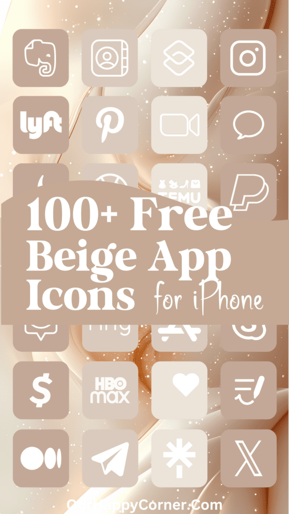 beige iPhone icons