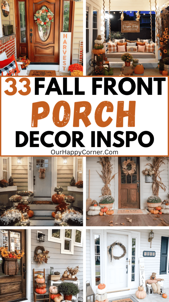 Fall front porch decoration