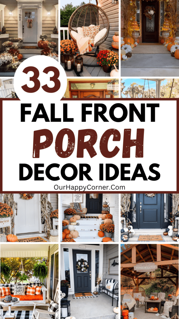 Fall autumn front porch decor ideas