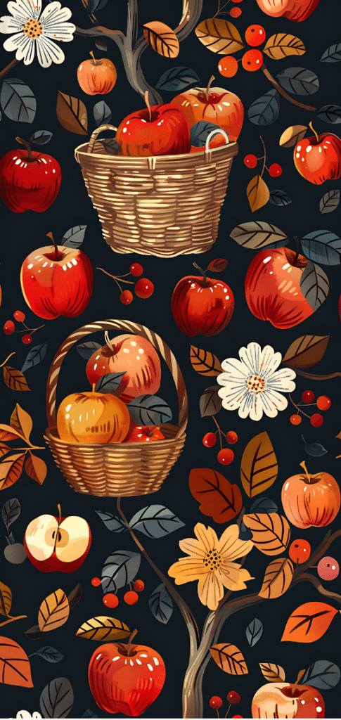 apples in baskets fall wallpapers