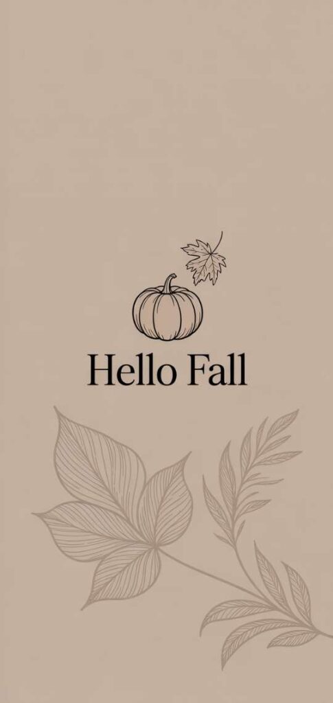 Minimalist fall wallpaper iPhone