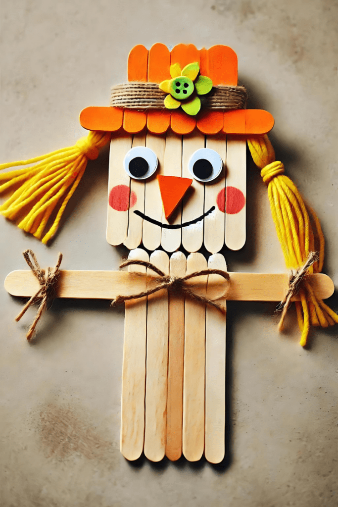 Popsicle Stick Scarecrow Fall Crafts for Kids
