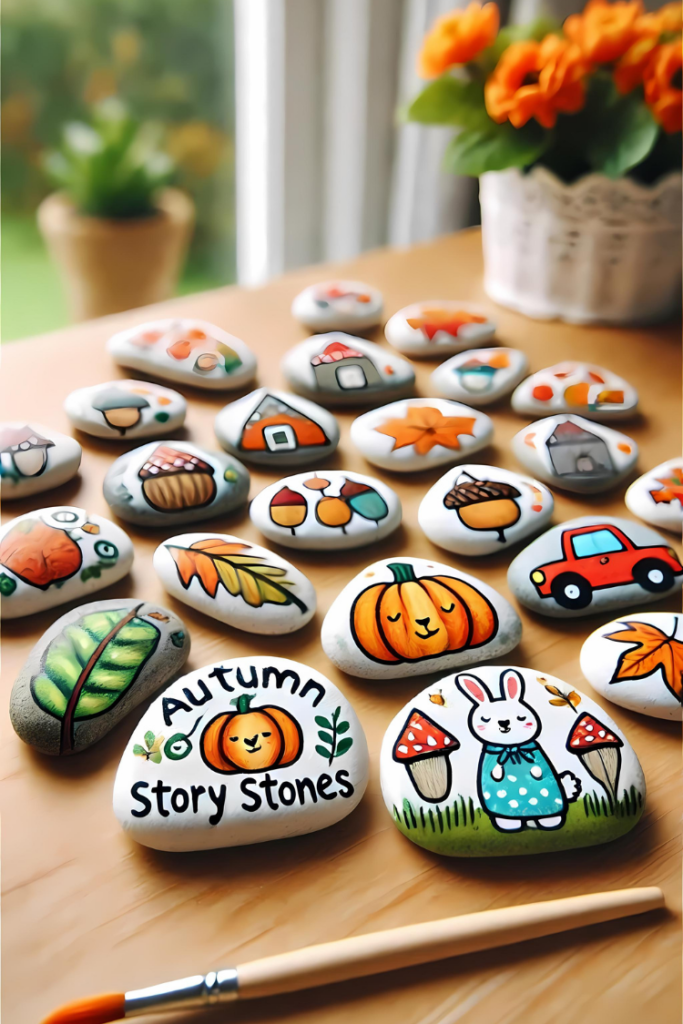 Autumn Story Stones Fall Crafts for Kids
