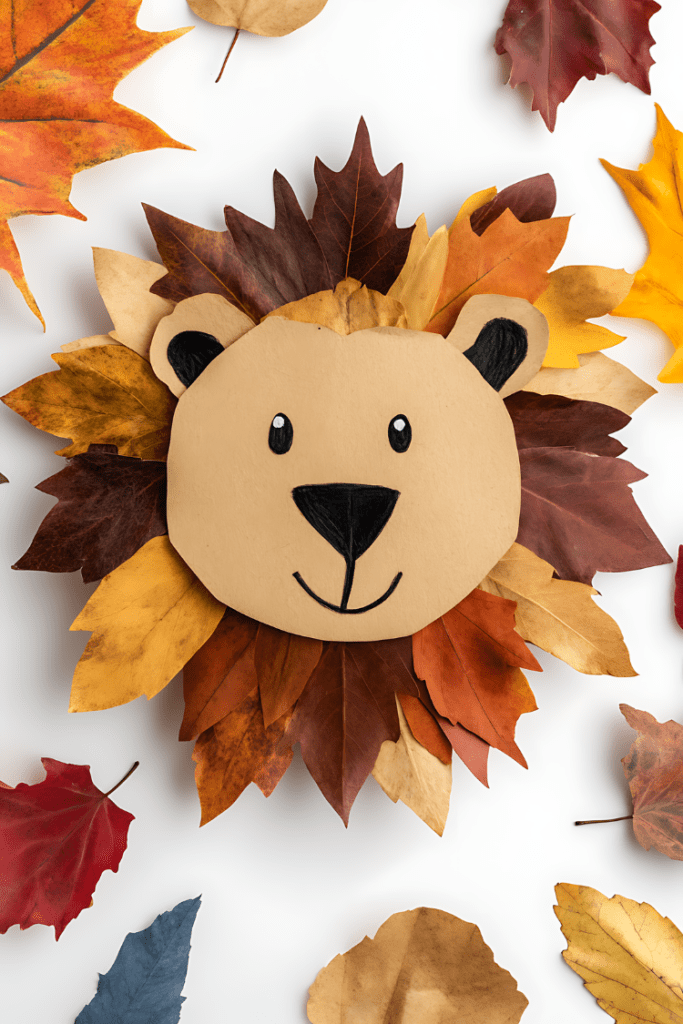 Leaf Lion Fall Crafts for Kids
