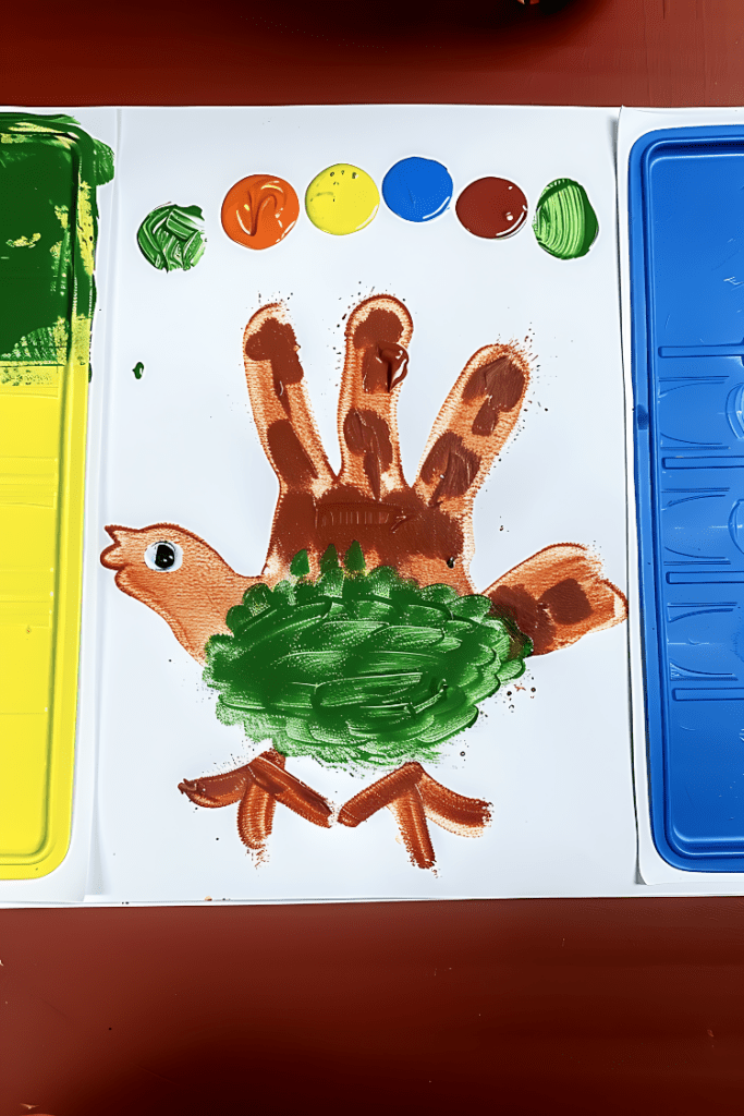 Handprint Turkeys Fall Crafts for Kids
