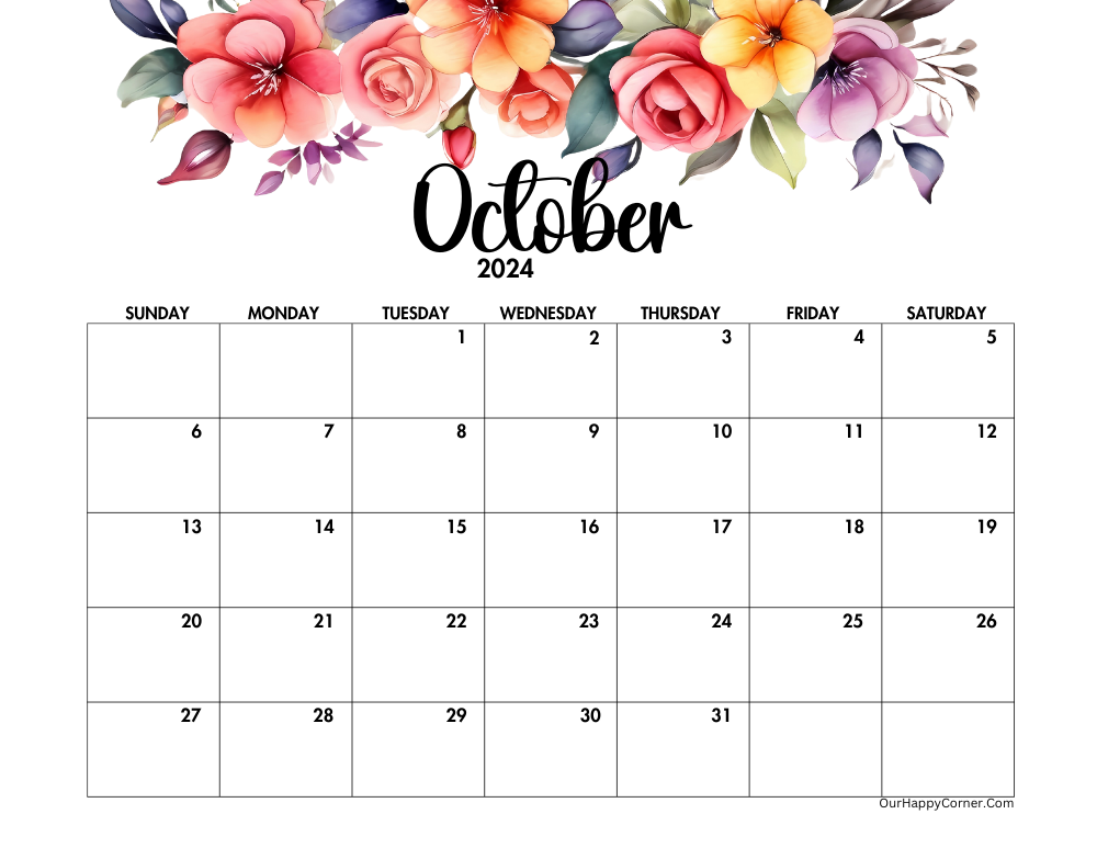 October Calendar 2024 