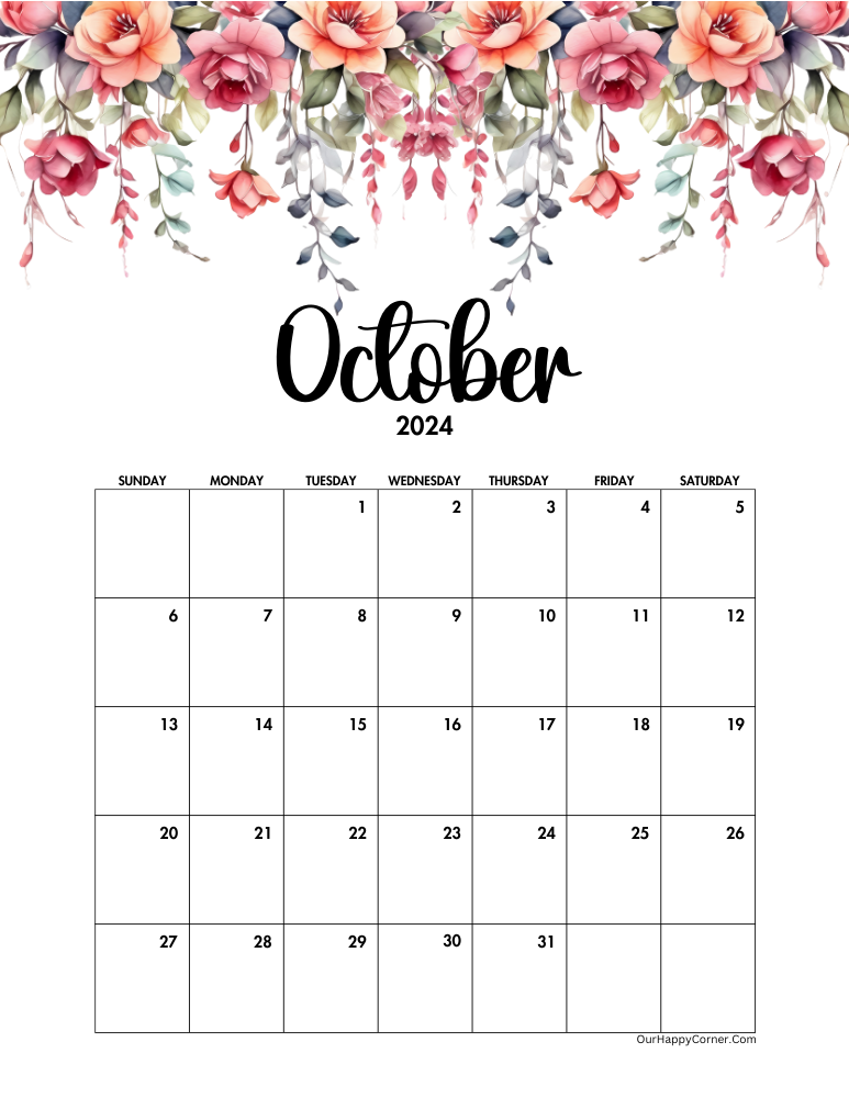 October Calendar 2024