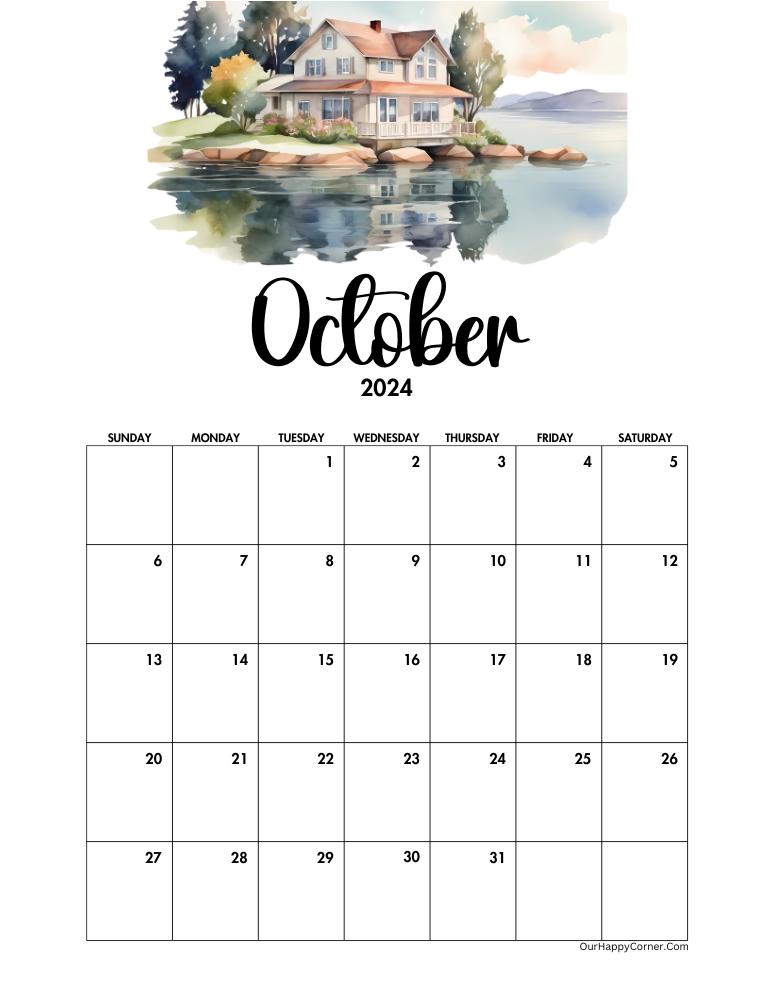 House by the lake calendar