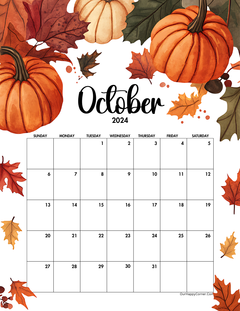 October Calendar 2024 