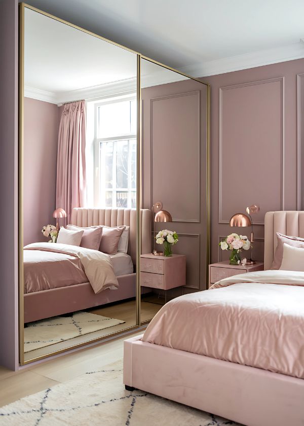 Small bedroom ideas of mirrored wardrobes