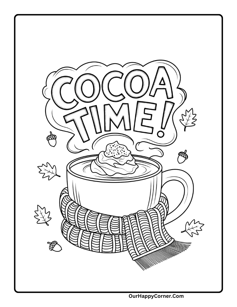 Fall Coloring Pages 