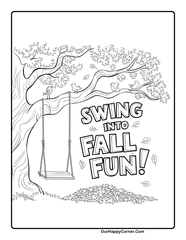 Fall Coloring Pages 