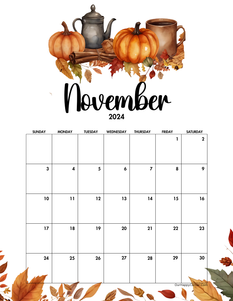 Autumn calendar