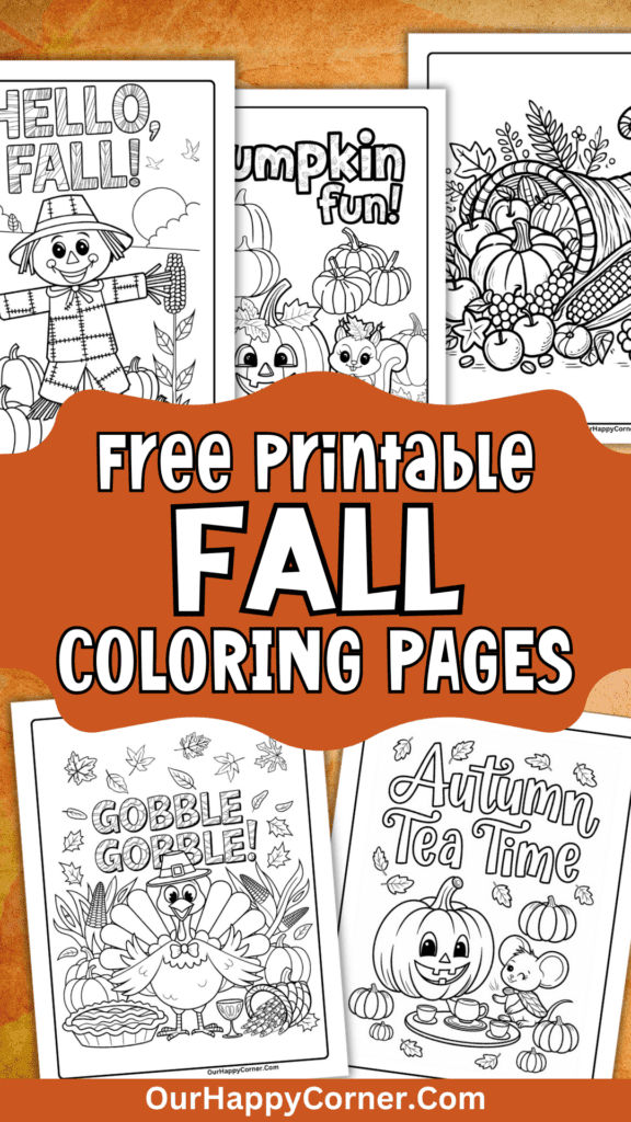 fall coloring pages for kids and adults