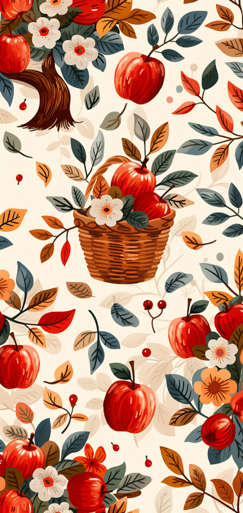 apples in baskets fall wallpapers