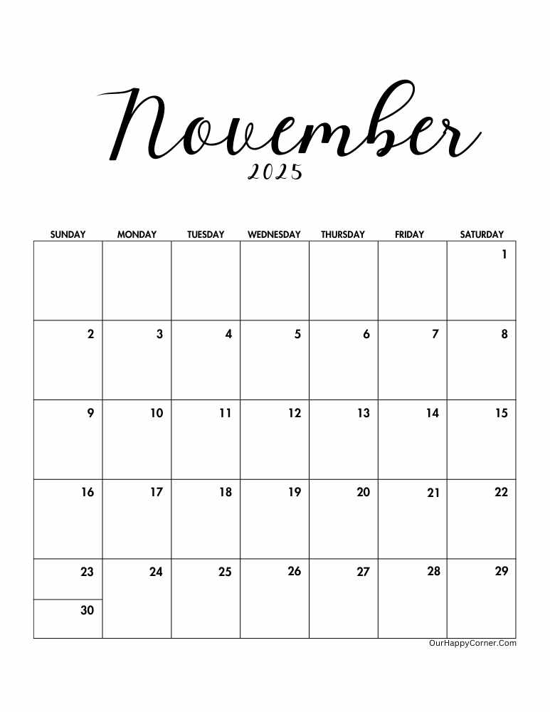 Minimalist Calendar