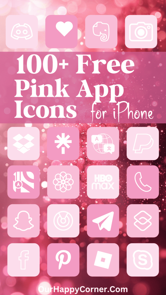 pink app icons for your iphone 