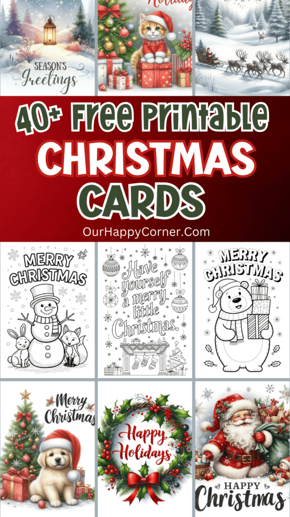 Free printable Christmas cards