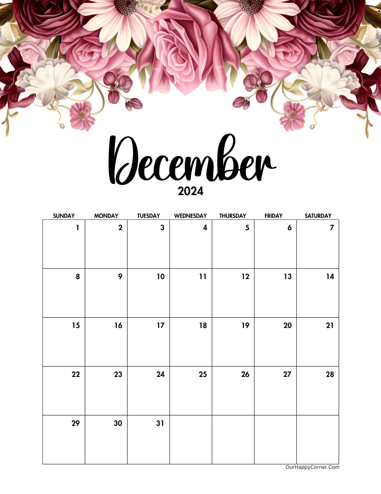 December Calendar 2024 