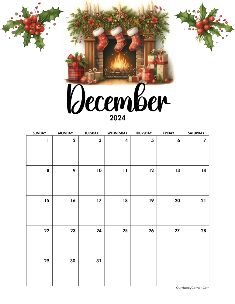 Christmas mantel calendar