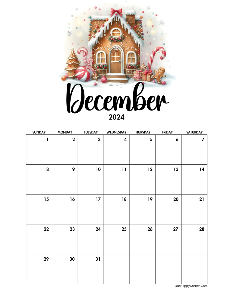 Christmas decor calendar 2024