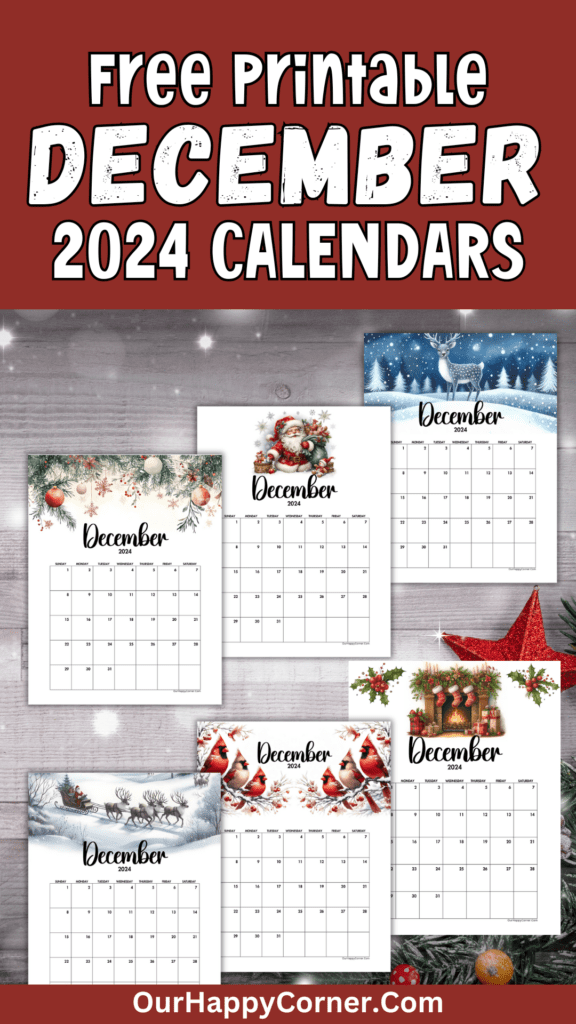 Free December Calendar  2024