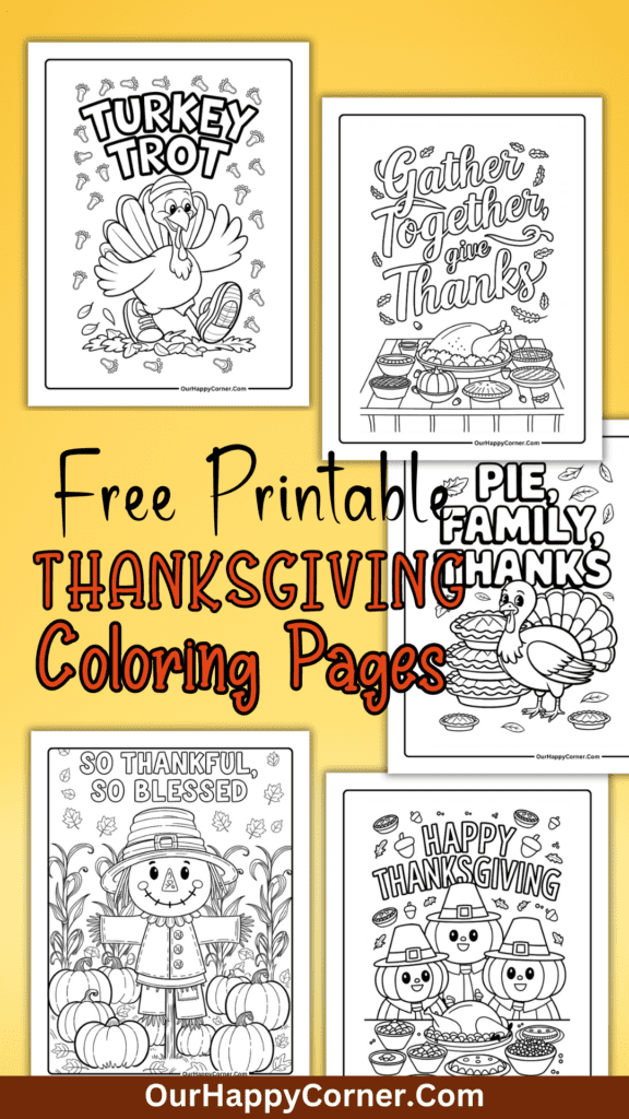 Thanksgiving coloring page printables