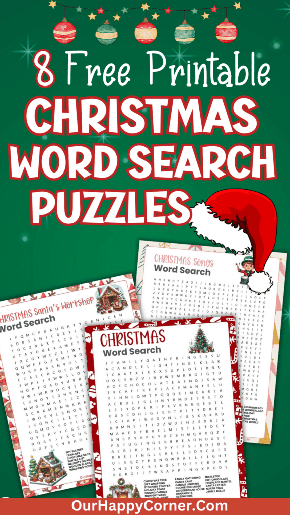 Christmas word search puzzles