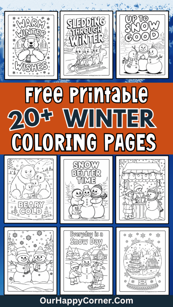 Winter coloring pages printable