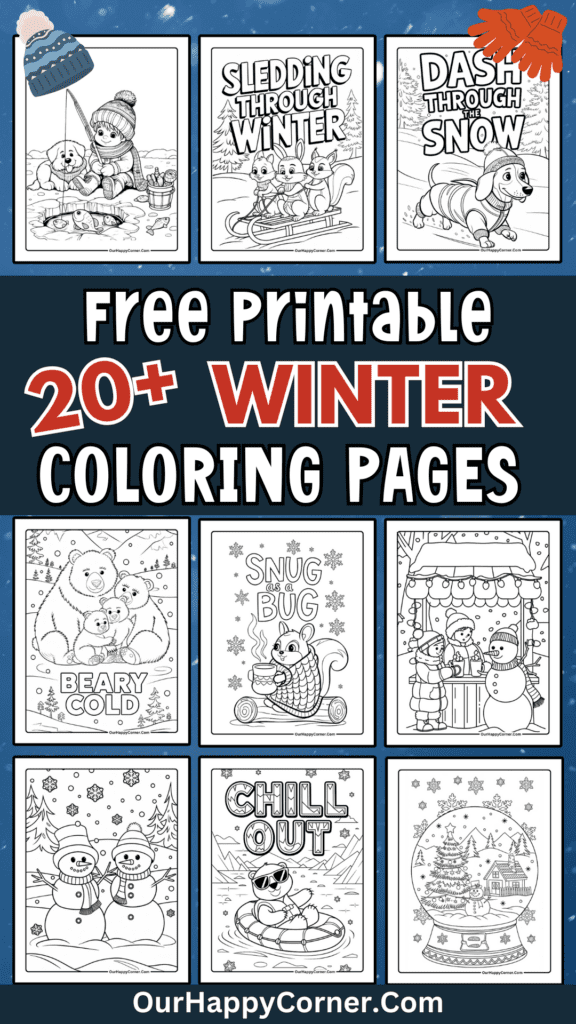 Winter coloring pages printable