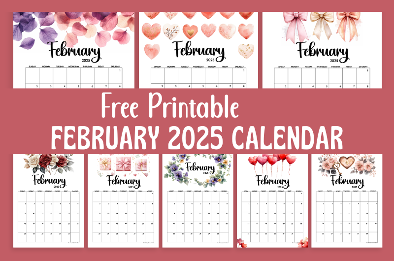 Printable February 2025 Calendar Our Happy Corner