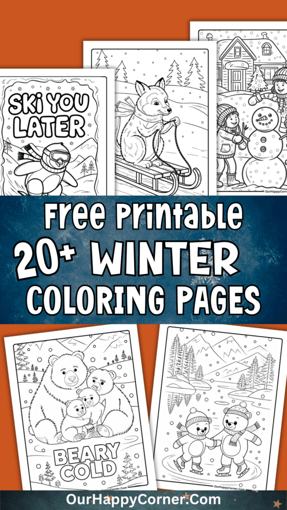 Winter coloring pages printable