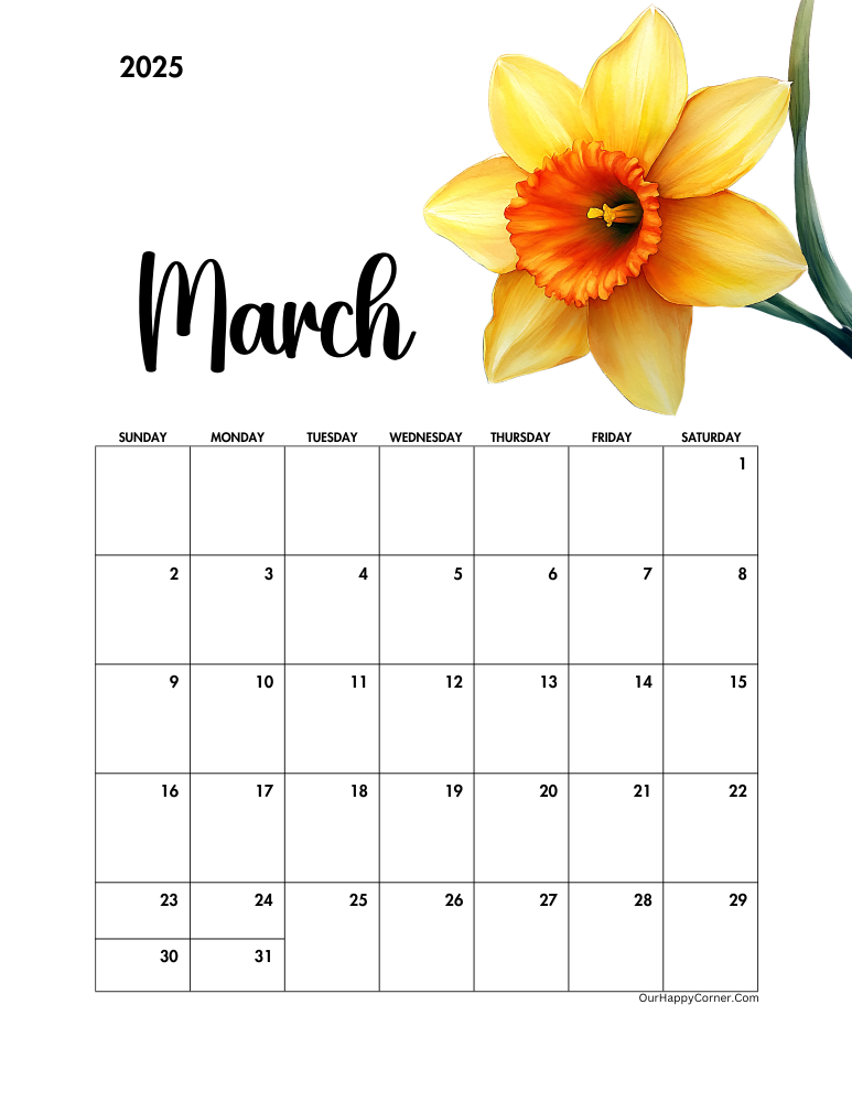 March birth month flower calendar