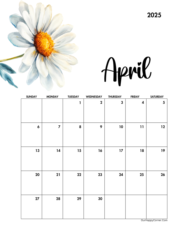 April birth month flower calendar