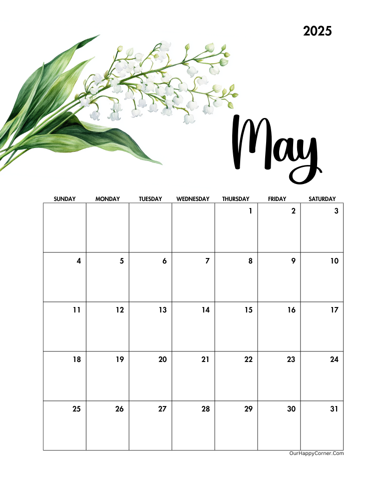 May birth month flower calendar