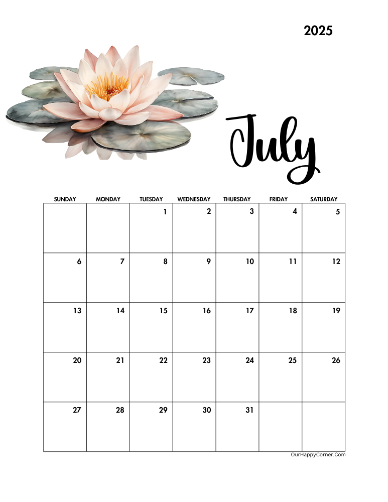 July birth month flower calendar