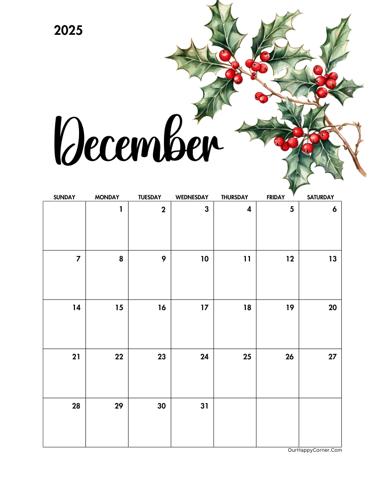 December birth month flower calendar